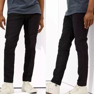 American Eagle 2020 Black Slim Jeans Size 32 x 34 Flex Zipper Fly‎ Stretch Denim